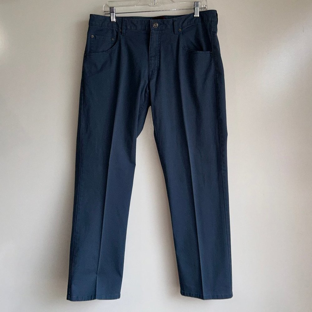 UNTUCKit Relaxed Fit Don Santiago Blue 5-Pocket Chino Pants Size 35